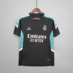2021-2022 Real Madrid Training Wear Football Shirt Black Green