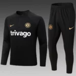 2022-2023 Chelsea Half-Pull Training Suit Black Football Shirt 1:1 Thai Quality Set