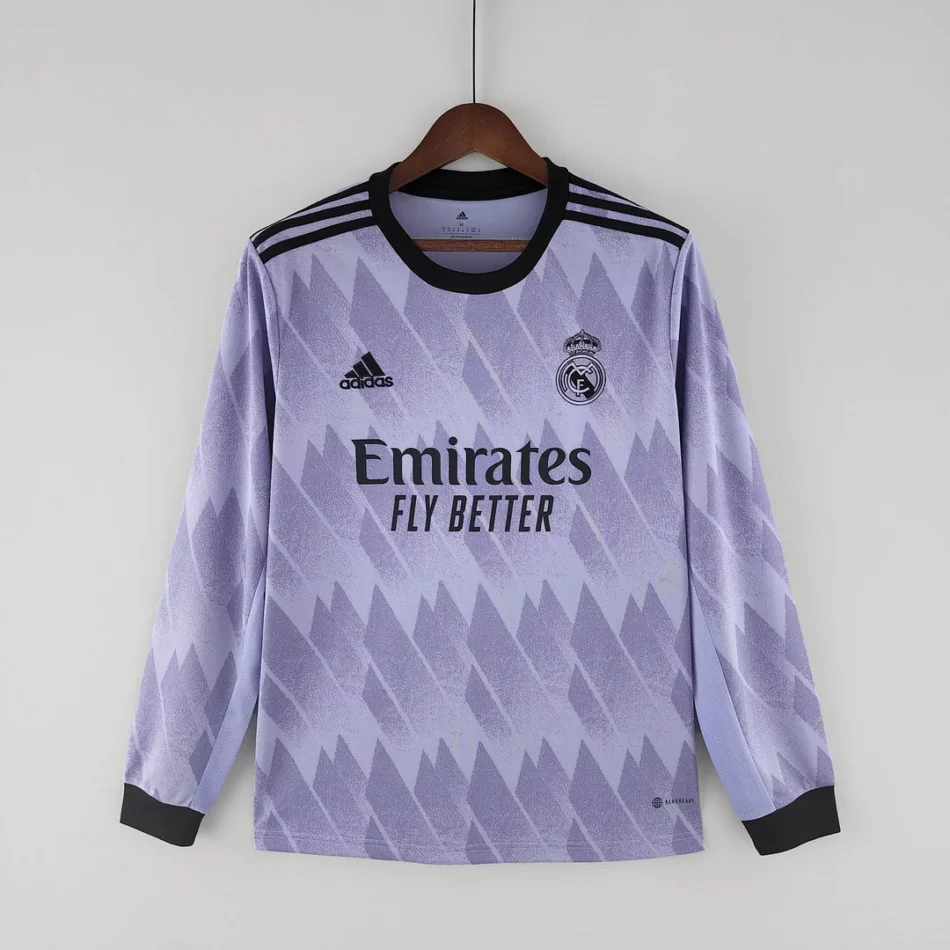 2022-2023 Long Sleeve Real Madrid Away Jersey
