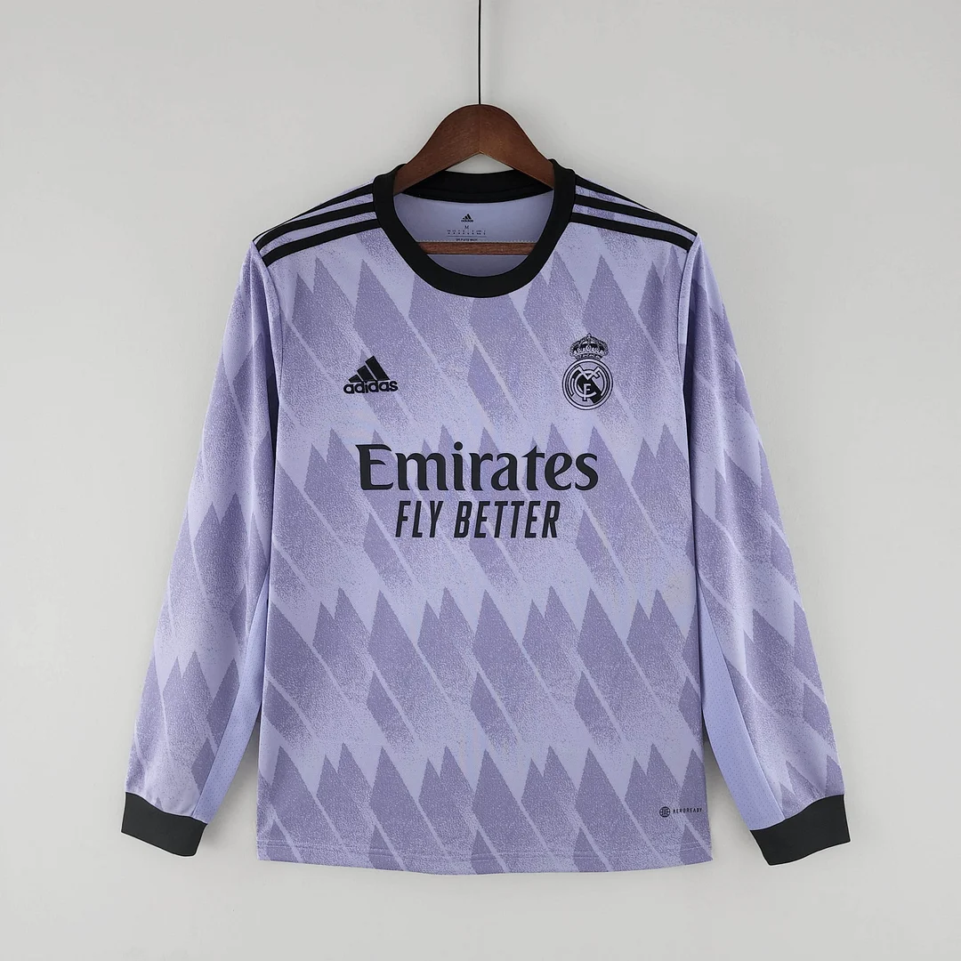 2022-2023 Long Sleeve Real Madrid Away Jersey