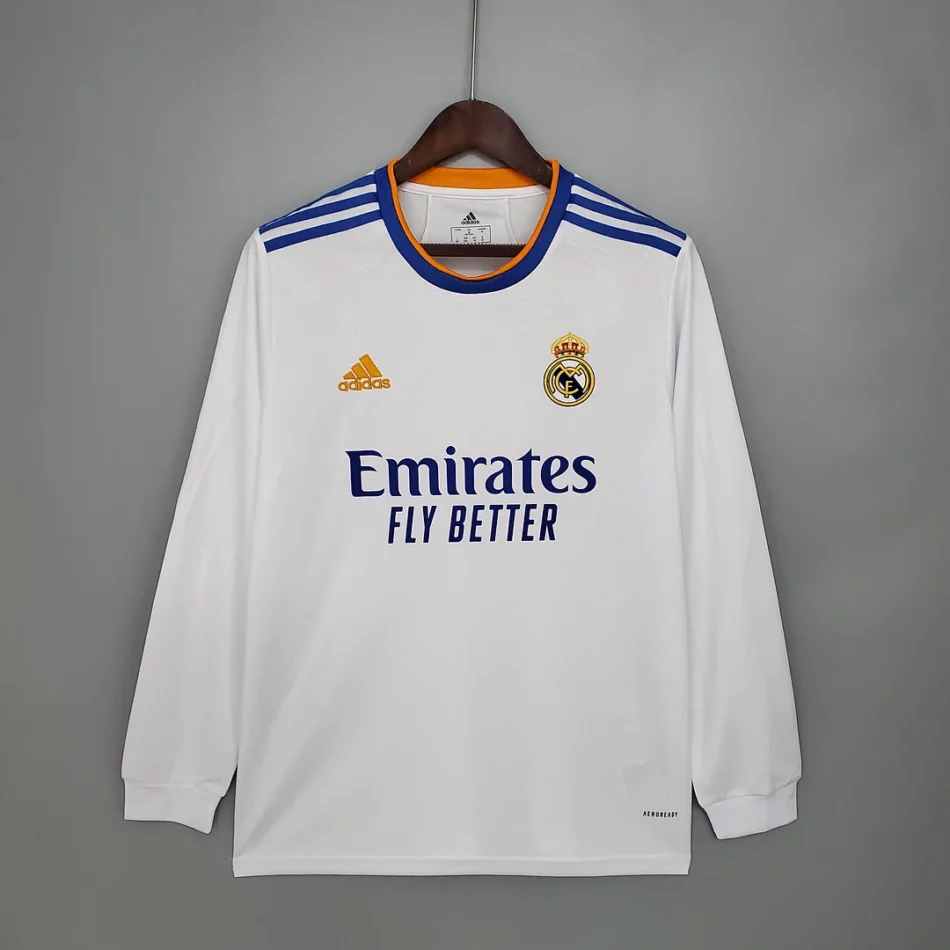 2021-2022 Long Sleeve Real Madrid Home Jersey