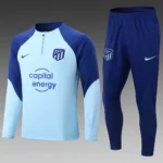 2022-2023 Atletico Madrid Half-Pull Training Suit Blue 1:1 Thai Quality Set