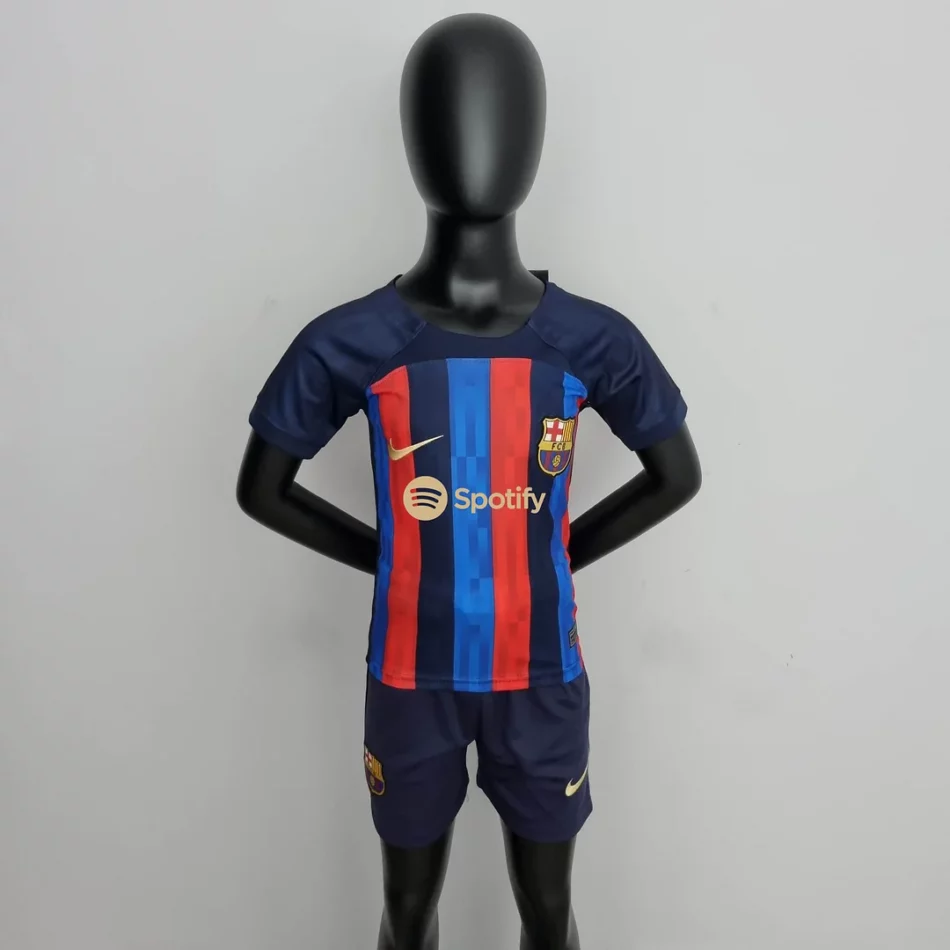 2022 2023 Barcelona Home Football Shirt 1:1 Thai Quality Kids Size