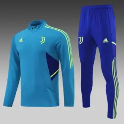 2022-2023 Juventus Half-Pull Training Suit Blue Football Shirt 1:1 Thai Quality Set