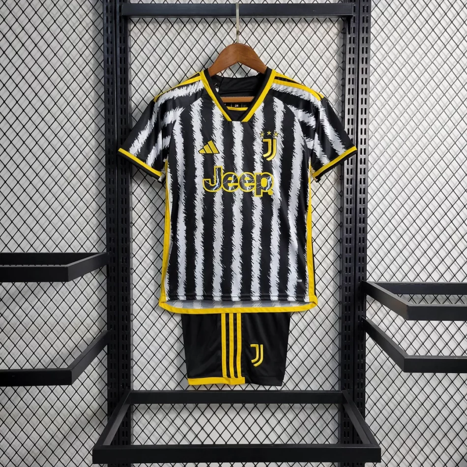 2023 2024 Juventus Home Soccer Jersey 1:1 Thai Quality Kids Size