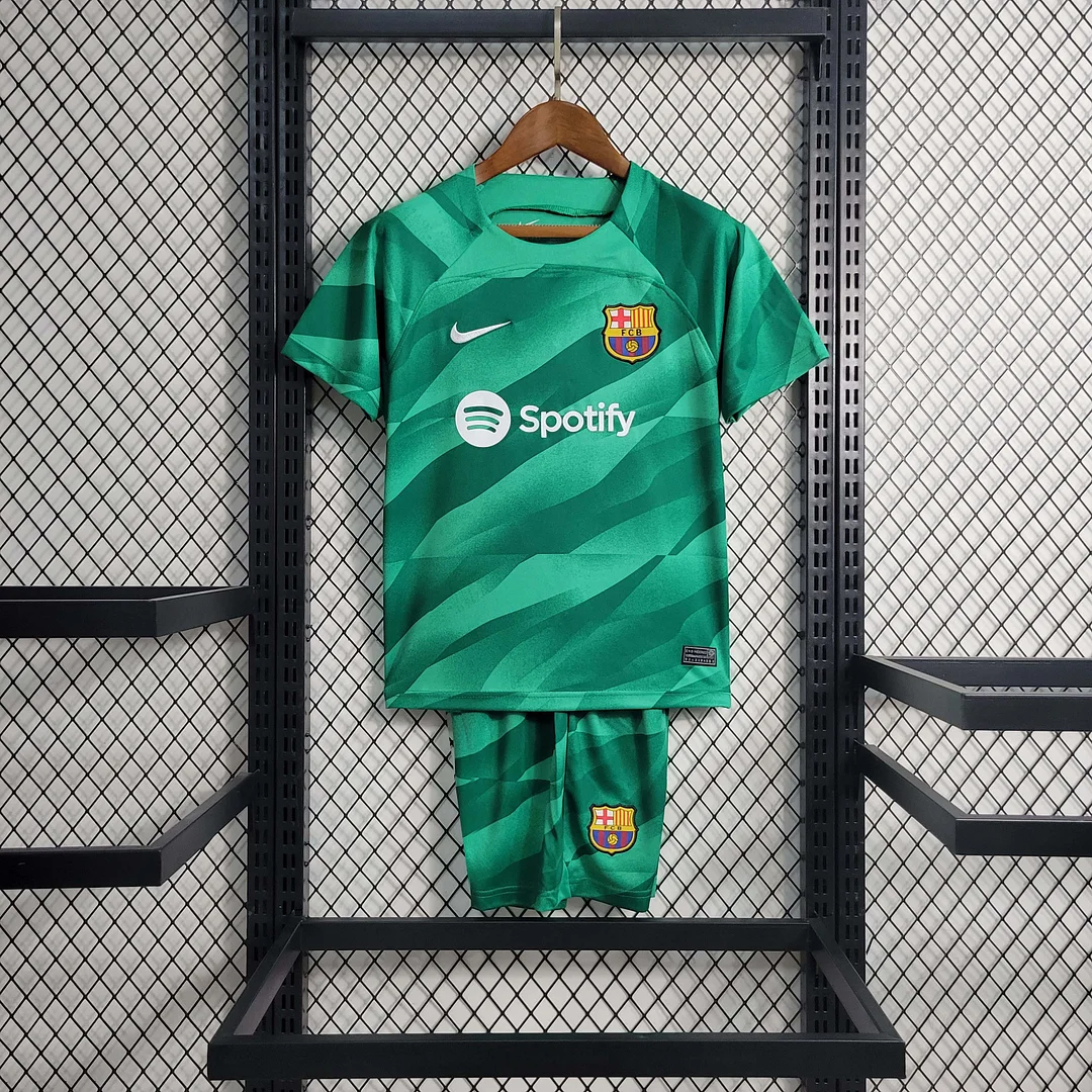 2023-2024 Barcelona Goalkeeper Green Soccer Shirt 1:1 Thai Quality Kids Size 2023-2024 Barcelona Goalkeeper Green Soccer Shirt 1:1 Thai Quality Kids Size