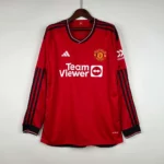 2023-2024 Long Sleeve Manchester United Home Football Shirt 1:1 Thai Quality