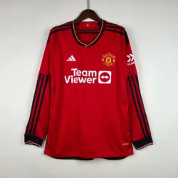2023-2024 Long Sleeve Manchester United Home Football Shirt 1:1 Thai Quality