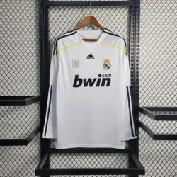 2009-2010 Retro Long Sleeve Real Madrid Home Soccer Jersey