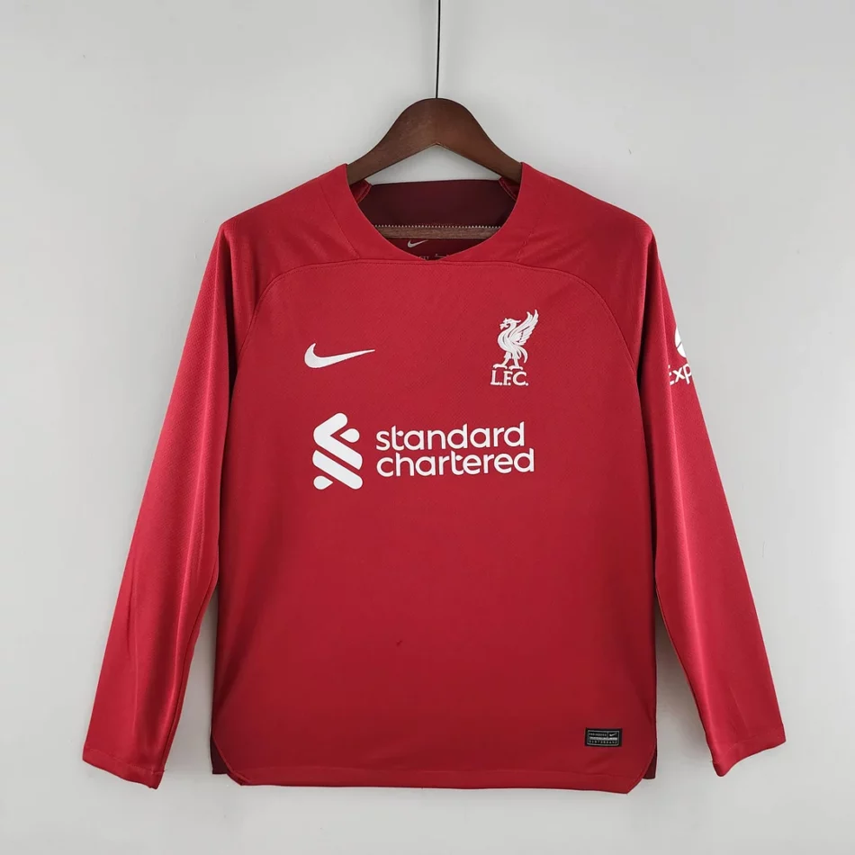 2022 2023 Long Sleeve Liverpool Home Football Shirt 1:1 Thai Quality