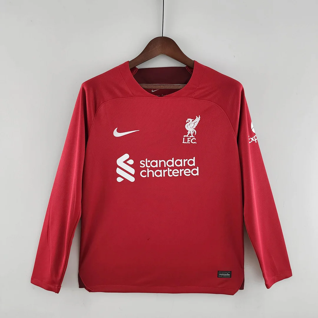 2022-2023 Long Sleeve Liverpool Home Football Shirt 1:1 Thai Quality 2022-2023 Long Sleeve Liverpool Home Football Shirt 1:1 Thai Quality