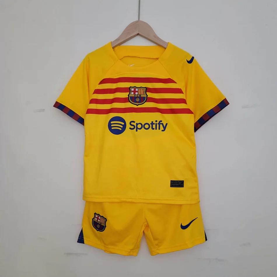 2022 2023 Barcelona Fourth Away Football Shirt 1:1 Thai Quality Kids Size