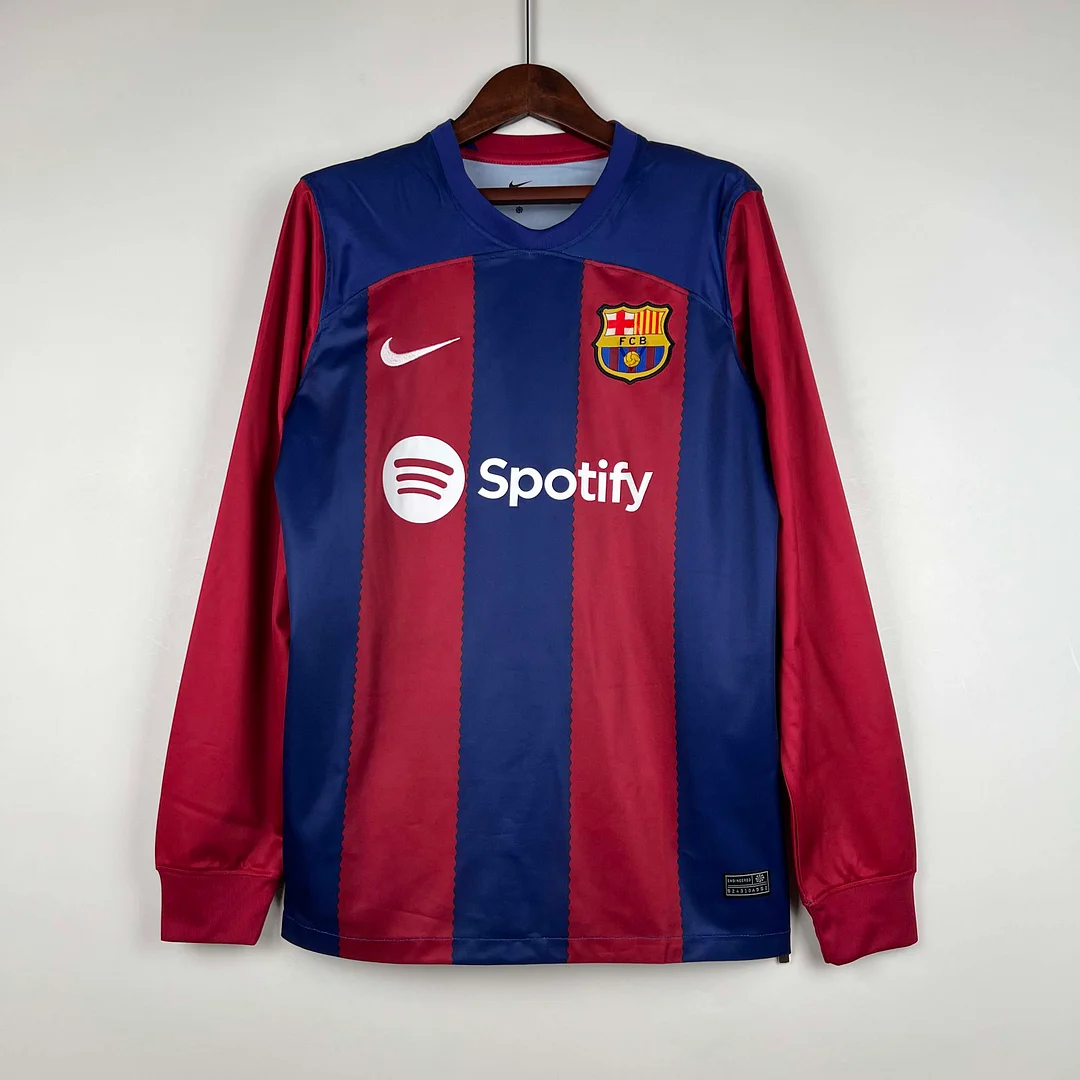 2023-2024 Long Sleeve Barcelona Home 1:1 Thai Quality 2023-2024 Long Sleeve Barcelona Home 1:1 Thai Quality