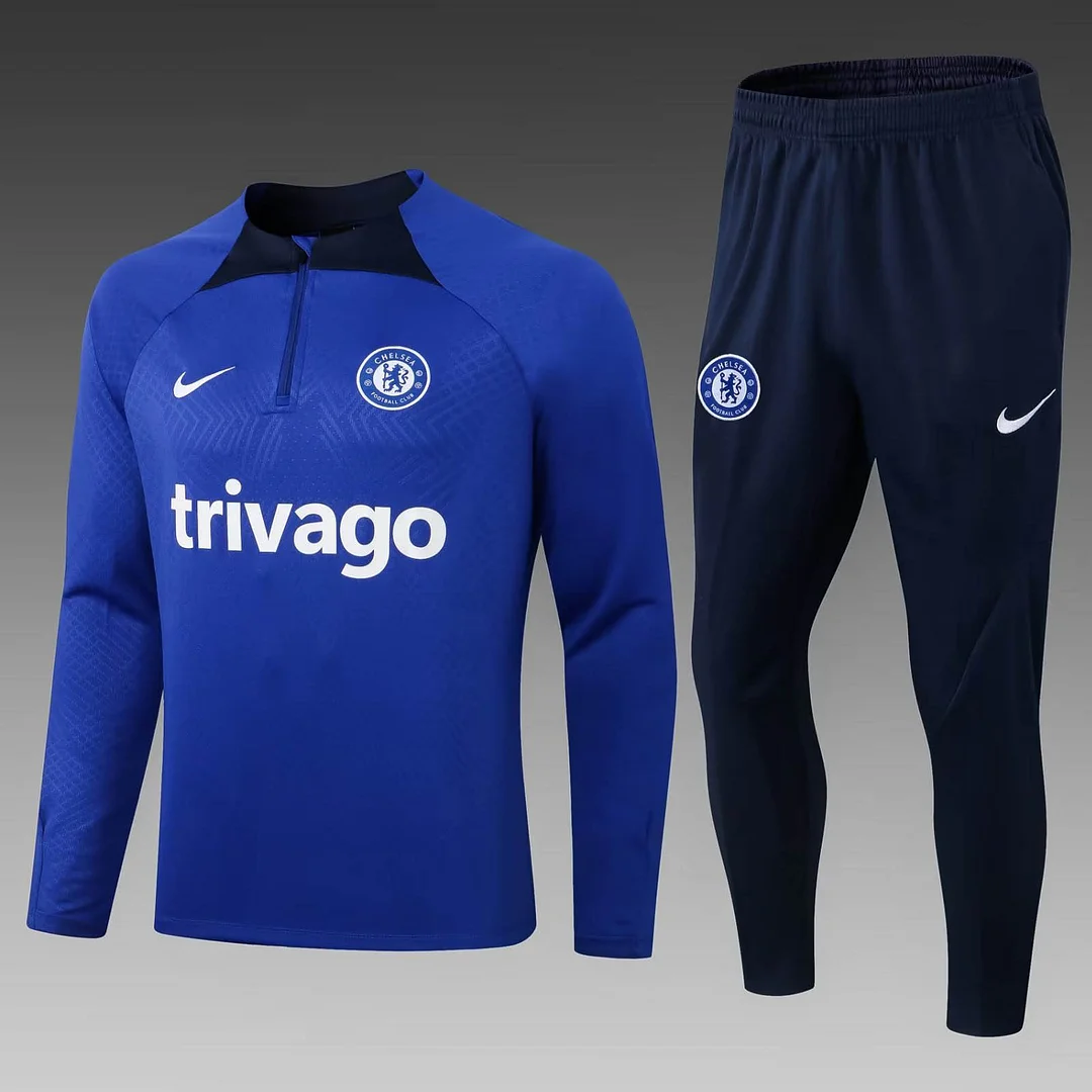 2022-2023 Chelsea Half-Pull Training Suit Blue Football Shirt 1:1 Thai Quality Set 2022-2023 Chelsea Half-Pull Training Suit Blue Football Shirt 1:1 Thai Quality Set