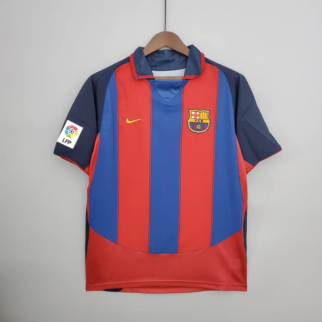 2003-2004 Retro Barcelona Home Football Shirt 2003-2004 Retro Barcelona Home Football Shirt