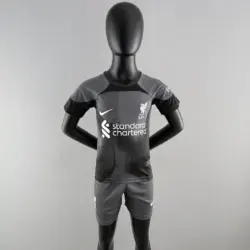 2022-2023 Liverpool Goalkeeper Black Soccer Jersey 1:1 Thai Quality Kids Size