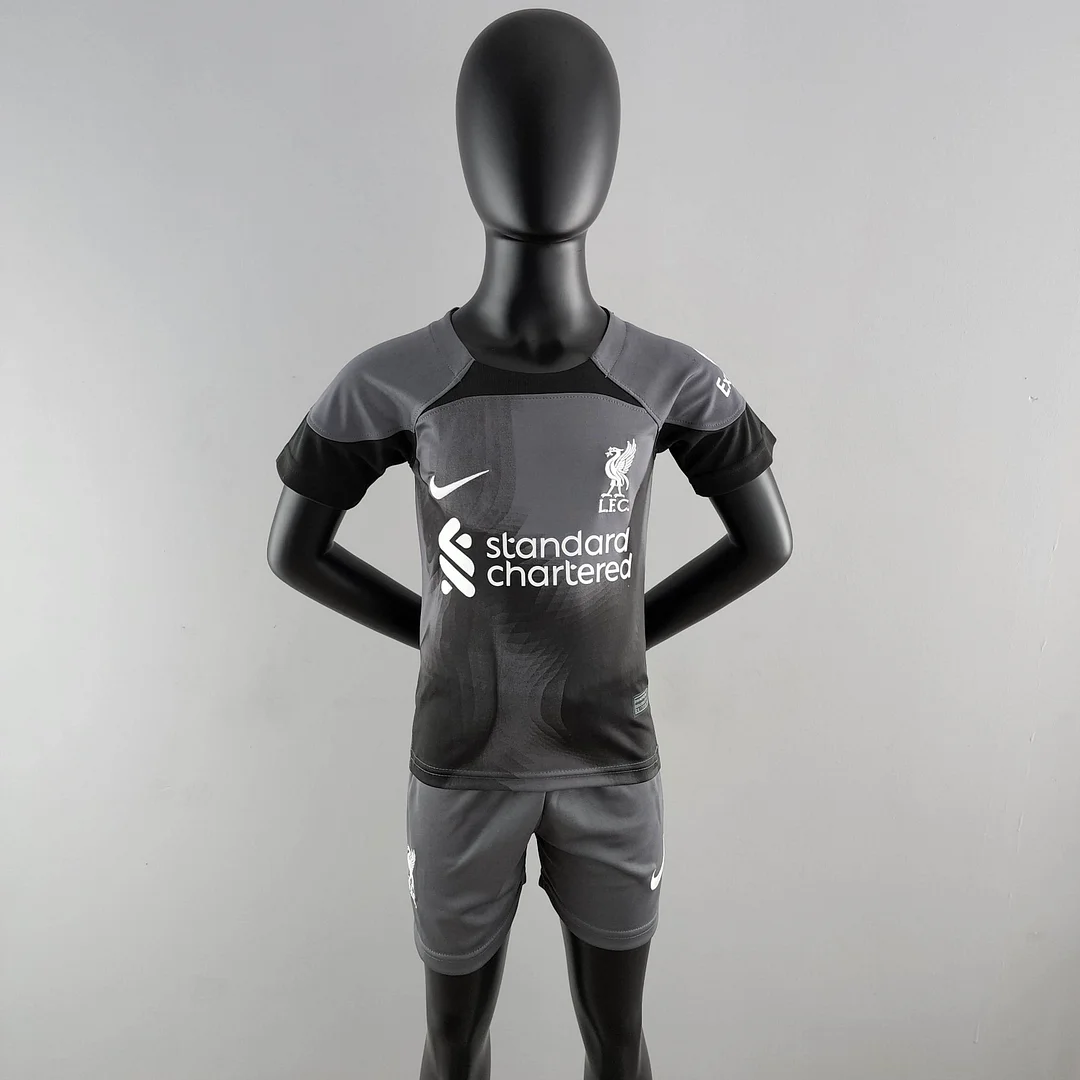 2022-2023 Liverpool Goalkeeper Black Soccer Jersey 1:1 Thai Quality Kids Size 2022-2023 Liverpool Goalkeeper Black Soccer Jersey 1:1 Thai Quality Kids Size