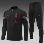 2022-2023 AC Milan Long Zipped Black Soccer Jersey