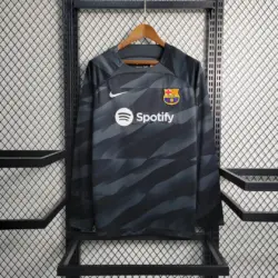 2023-2024 Long Sleeve Barcelona Goalkeeper Black Football Shirt 1:1 Thai Quality