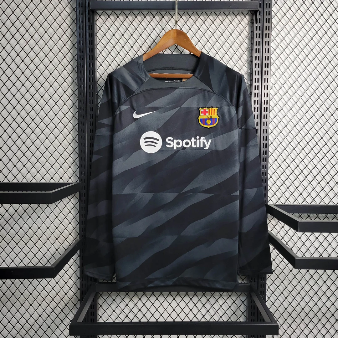 2023-2024 Long Sleeve Barcelona Goalkeeper Black Football Shirt 1:1 Thai Quality 2023-2024 Long Sleeve Barcelona Goalkeeper Black Football Shirt 1:1 Thai Quality