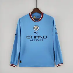 2022-2023 Long Sleeve Manchester City Home Football Shirt 1:1 Thai Quality