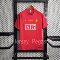 2007-2008 Retro Manchester United Home Champions League Edition Football Shirt