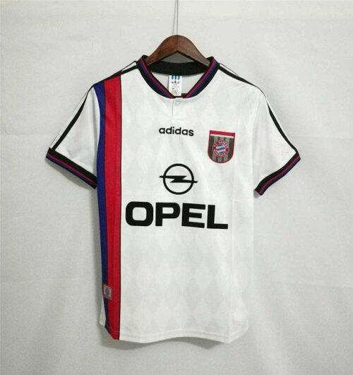 BAYERN MUNICH 1995-1997 WHITE AWAY RETRO FOOTBALL SHIRT