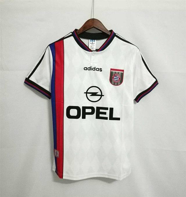BAYERN MUNICH 1995-1997 WHITE AWAY RETRO FOOTBALL SHIRT