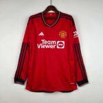 2023-2024 Long Sleeve Manchester United Home Football Shirt
