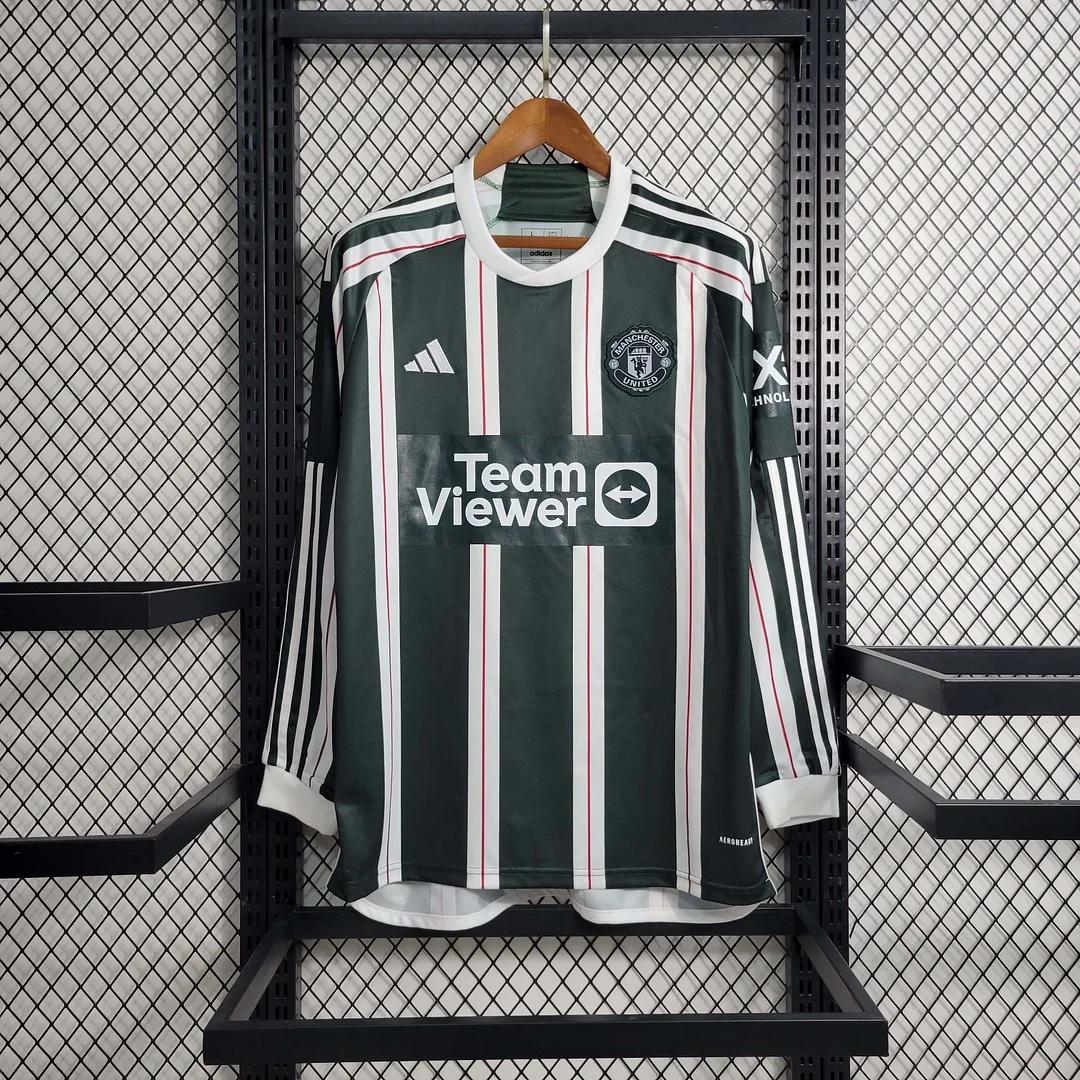2023-2024 Long Sleeve Manchester United Away Football Shirt