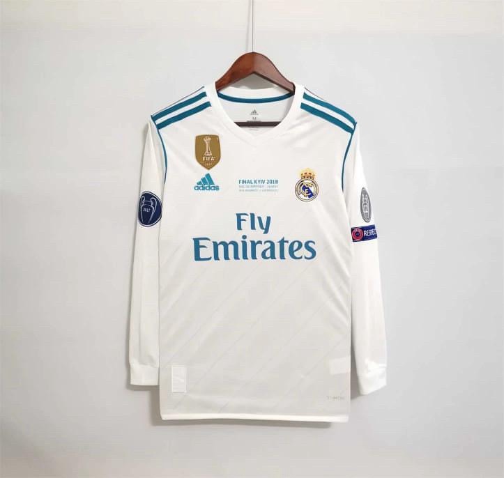 REAL MADRID LONG SLEEVE 2017-2018 FINAL KIT HOME