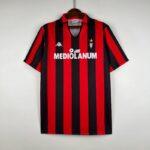 Retro 1989-1990 AC Milan Soccer Jersey Home