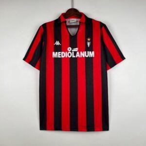 Retro 1989-1990 AC Milan Soccer Jersey Home