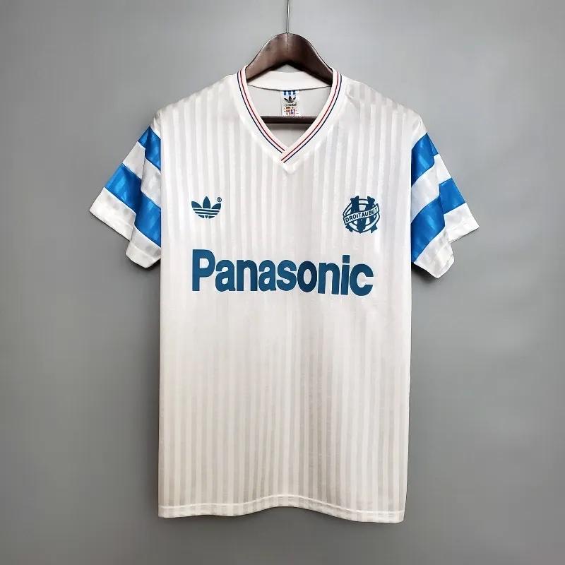 Retro 1990 Marseille Soccer Jersey Home