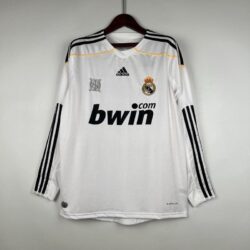 Retro 2009-2010 Long Sleeve Real Madrid Soccer Jersey Home