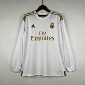 Retro 2019-2020 Long Sleeve Real Madrid Soccer Jersey Home