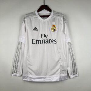 Retro 2015-2016 Long Sleeve Real Madrid Soccer Jersey Home