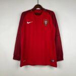 Retro 2016-2017 Long Sleeve Portugal Soccer Jersey Home