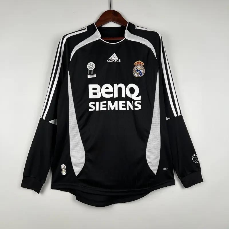 Retro 2006-2007 Long Sleeve Real Madrid Soccer Jersey Third Away
