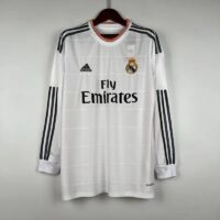 Retro 2013-2014 Long Sleeve Real Madrid Soccer Jersey Home