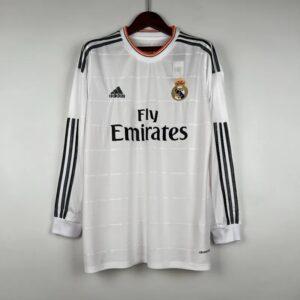 Retro 2013-2014 Long Sleeve Real Madrid Soccer Jersey Home