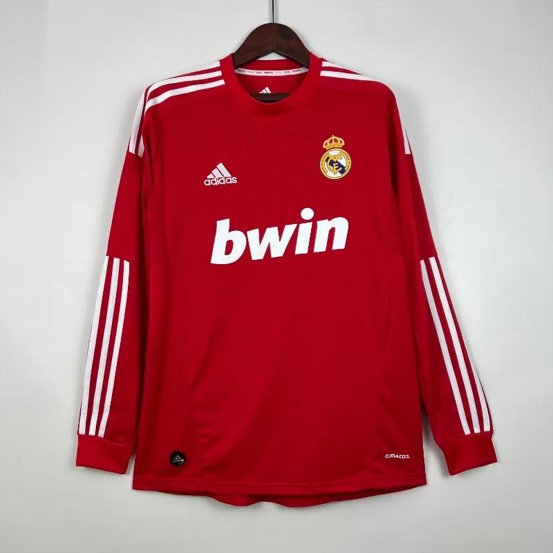 Retro 2011-2012 Long Sleeve Real Madrid Soccer Jersey Third Away