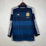 Retro 2014 Long Sleeve Argentina Soccer Jersey Away