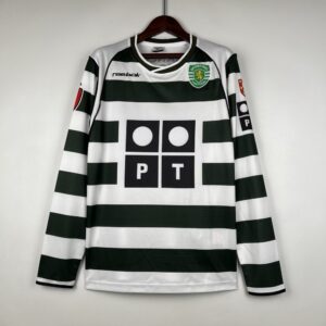 2001 2003 Sporting Lisbon Home Long Sleeve Retro Jersey