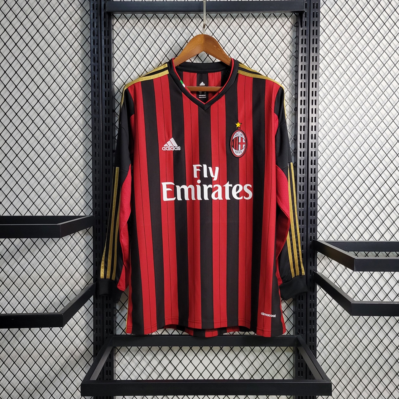 2013-2014 AC Milan Home Retro Long Sleeve 2013-2014 AC Milan Home Retro Long Sleeve