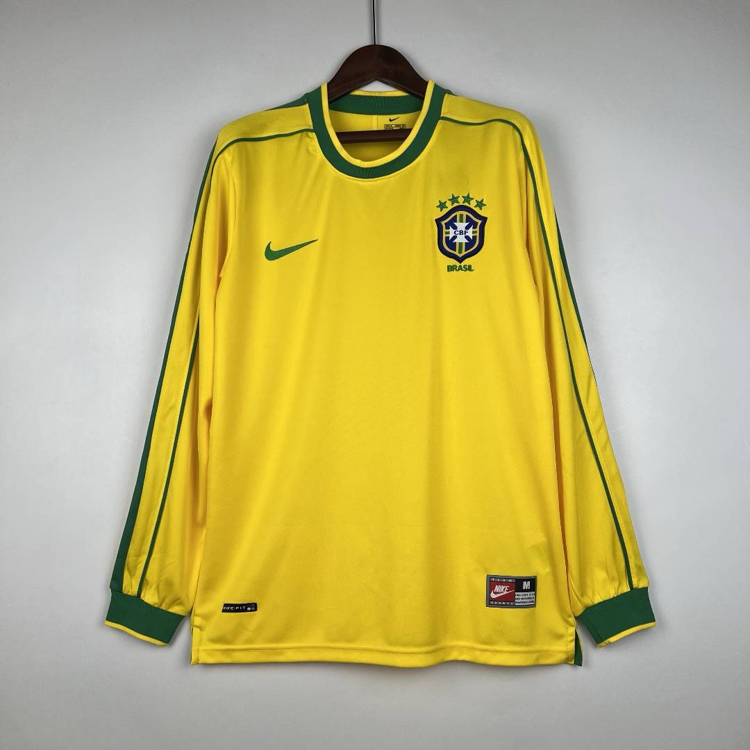 BRAZIL 1998 HOME LONG SLEEVE BRAZIL 1998 HOME LONG SLEEVE