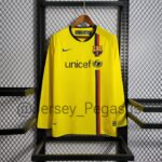 2008-2009 Barcelona Away Long Sleeve Retro Jersey