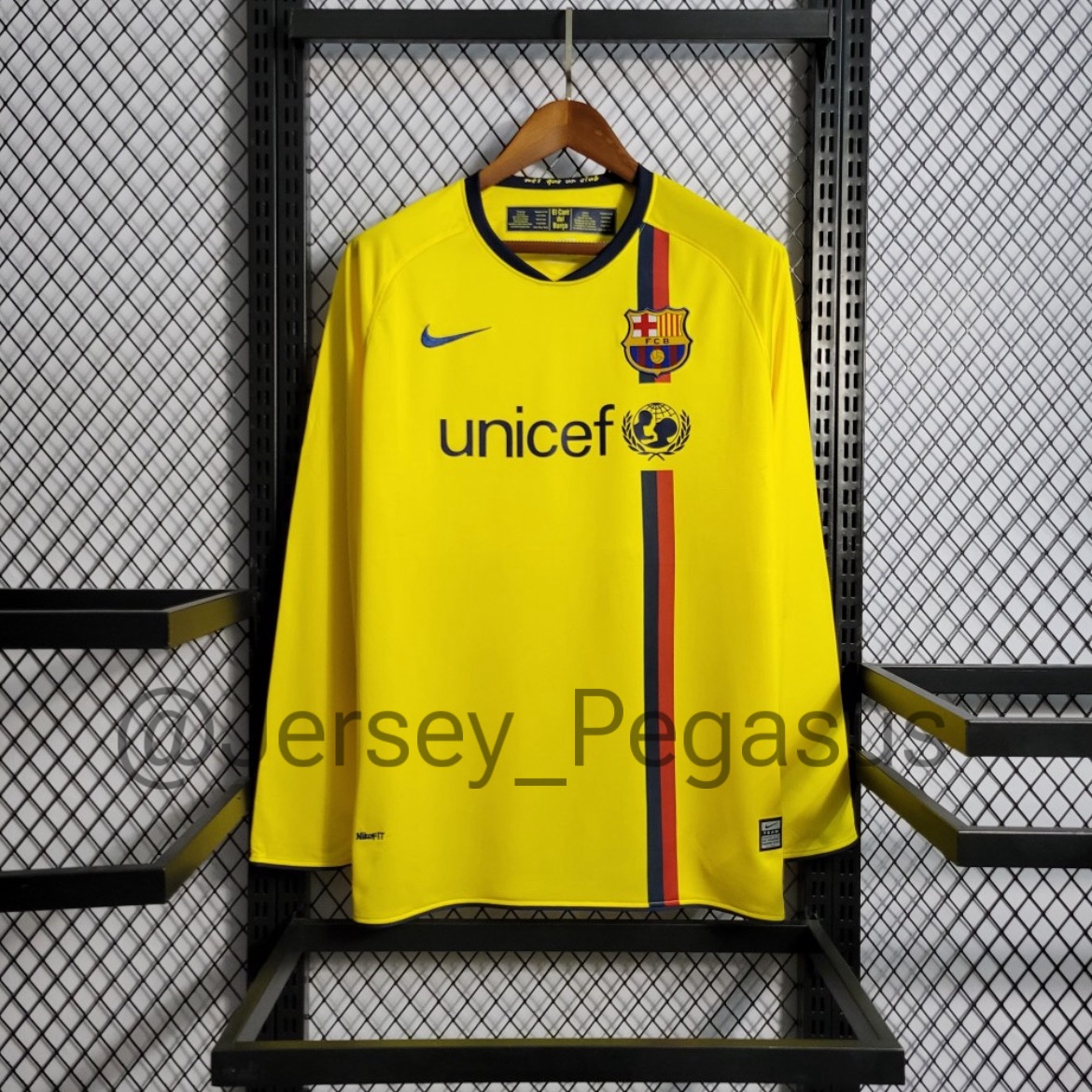2008-2009 Barcelona Away Long Sleeve Retro Jersey 2008-2009 Barcelona Away Long Sleeve Retro Jersey