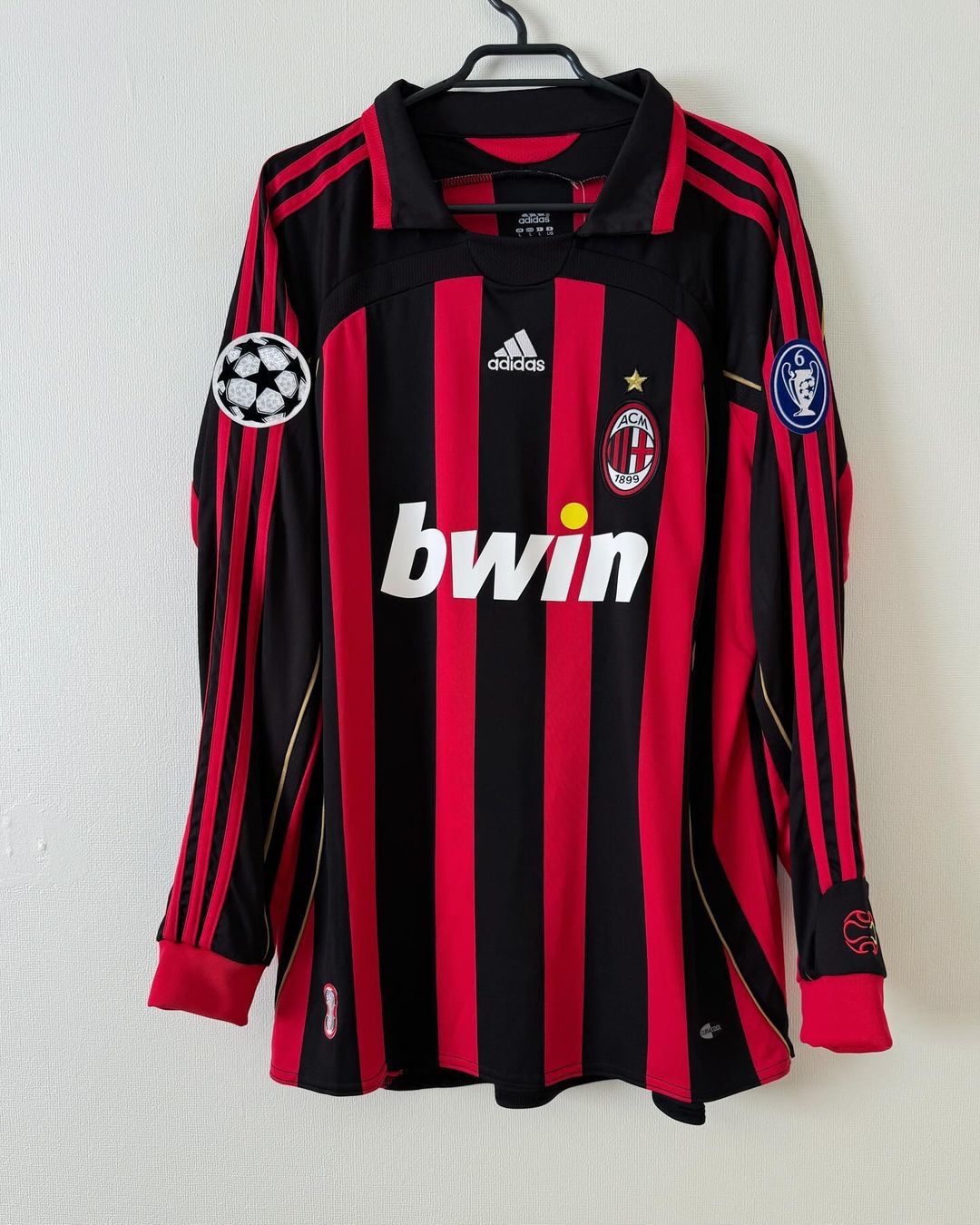 2006-2007 AC MILAN HOME LONG SLEEVE JERSEY