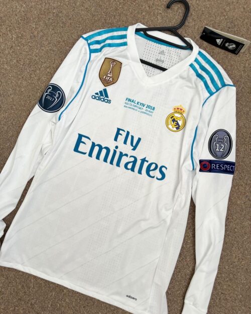 2017 2018 REAL MADRID UEFA CHAMPIONS LEAGUE FINAL KYIV LONG SLEEVE JERSEY
